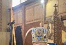 У день свята Благовіщення митрополит Марк очолив богослужіння в храмі Нерукотворного Спаса у Хусті