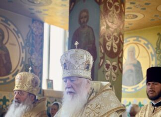 У день пам’яті святої рівноапостольної Марії Магдалини митрополит Марк звершив Літургію в Свято-Георгіївському чоловічому монастирі с. Крива